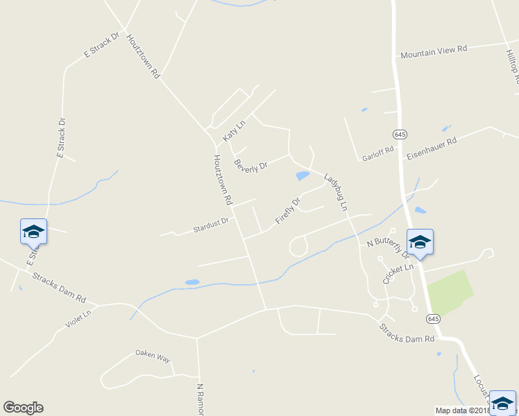 map of restaurants, bars, coffee shops, grocery stores, and more near 25 Grasshopper Court in Myerstown
