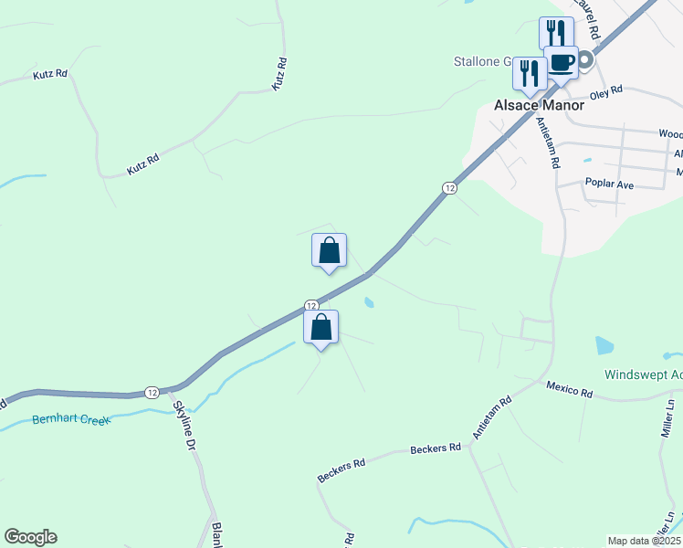 map of restaurants, bars, coffee shops, grocery stores, and more near 3056 Pricetown Road in Temple