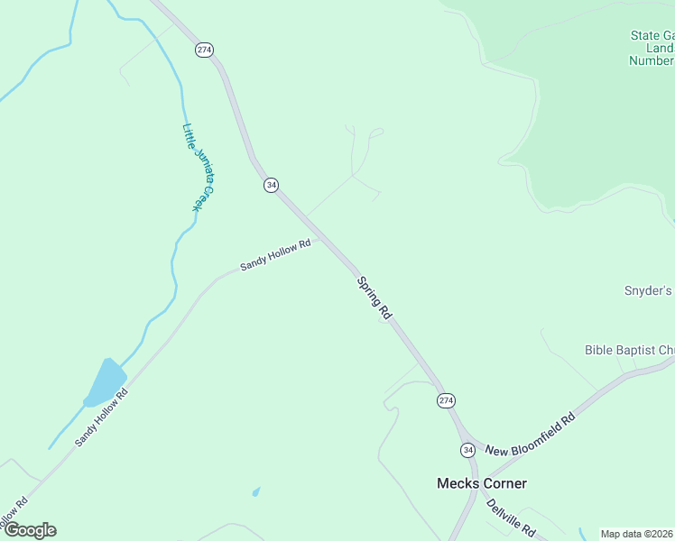 map of restaurants, bars, coffee shops, grocery stores, and more near 7620 Spring Road in New Bloomfield