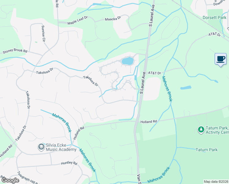 map of restaurants, bars, coffee shops, grocery stores, and more near 10 Takolusa Drive in Holmdel