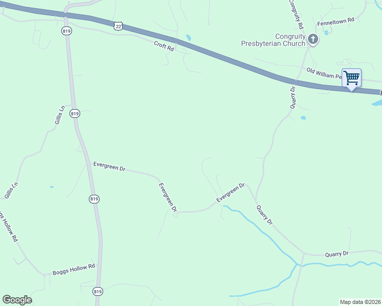map of restaurants, bars, coffee shops, grocery stores, and more near 1030 Foxtail Lane in Greensburg