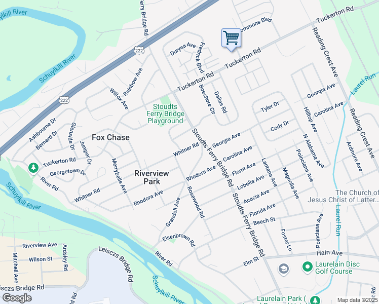 map of restaurants, bars, coffee shops, grocery stores, and more near 849 Grandell Avenue in Reading
