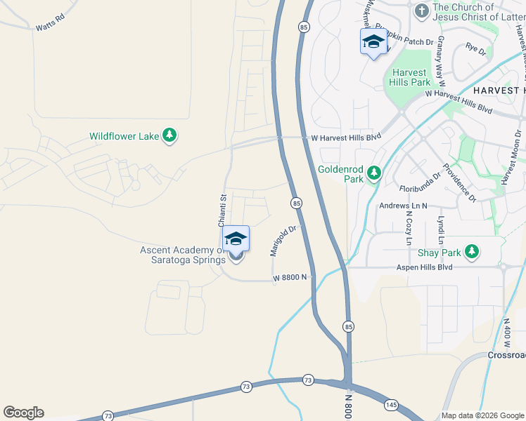 map of restaurants, bars, coffee shops, grocery stores, and more near 937 West Big Ben Lane in Saratoga Springs