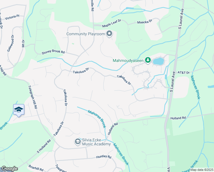 map of restaurants, bars, coffee shops, grocery stores, and more near 7 Jayhawk Way in Holmdel