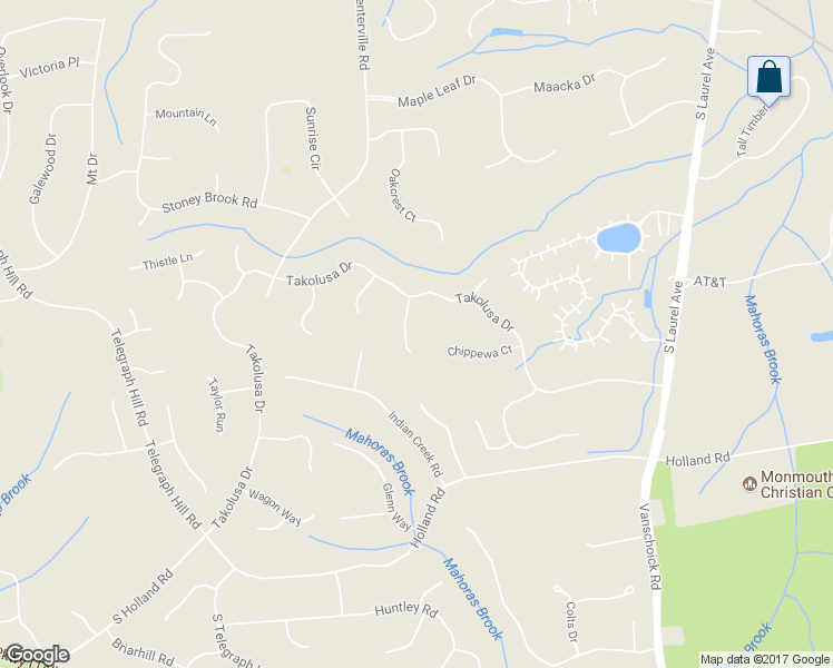 map of restaurants, bars, coffee shops, grocery stores, and more near 7 Jayhawk Way in Holmdel