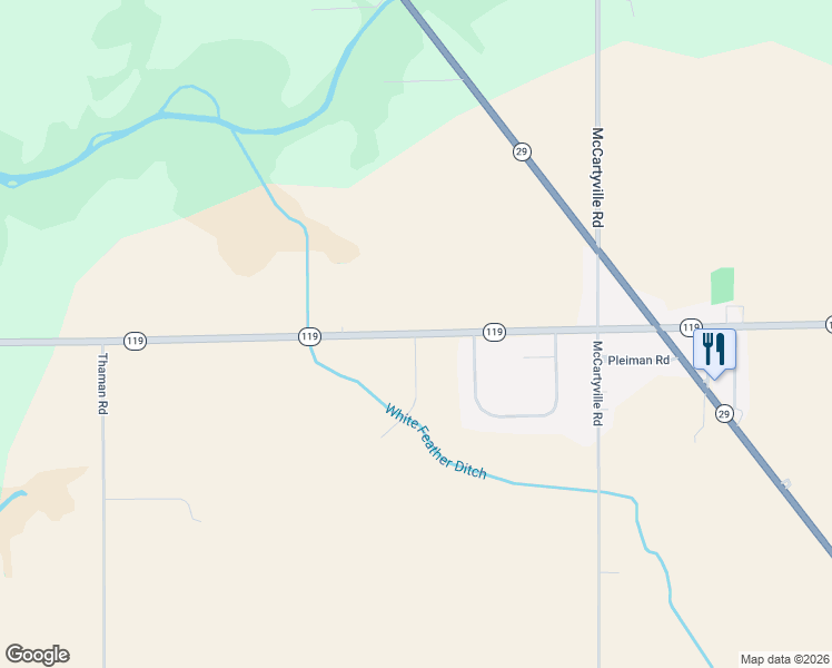 map of restaurants, bars, coffee shops, grocery stores, and more near 8614 Ohio 119 in Anna