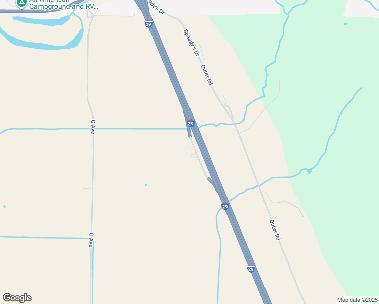 map of restaurants, bars, coffee shops, grocery stores, and more near 23181 Interstate 29 in Rock Port