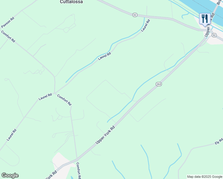 map of restaurants, bars, coffee shops, grocery stores, and more near 6871 Upper York Road in New Hope
