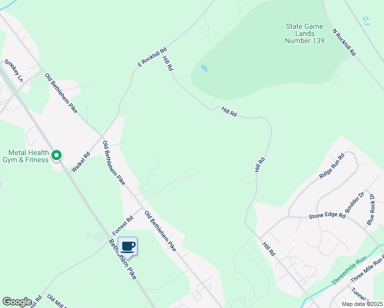 map of restaurants, bars, coffee shops, grocery stores, and more near 2908 Hill Road in Sellersville