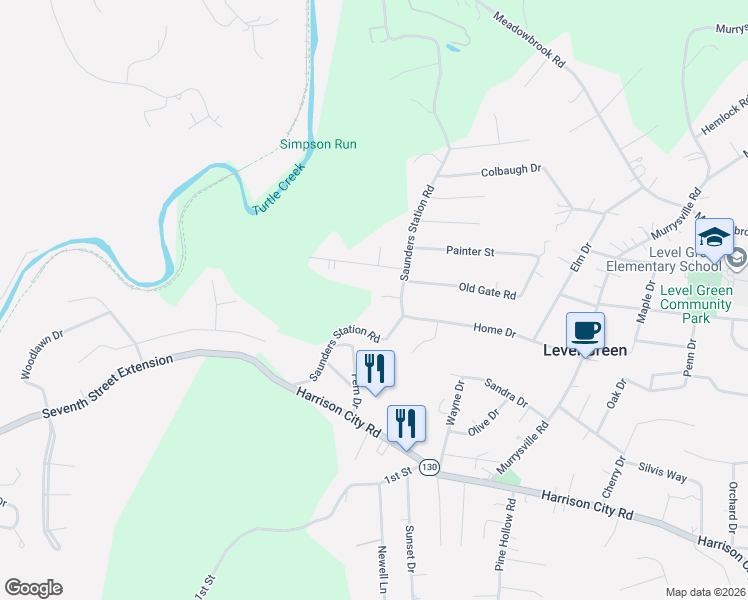 map of restaurants, bars, coffee shops, grocery stores, and more near 2000 Manor House Lane in Trafford