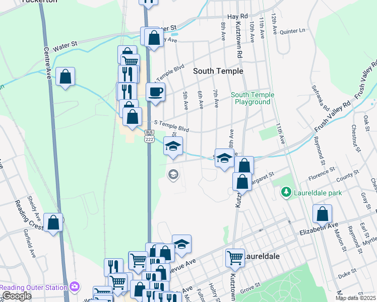 map of restaurants, bars, coffee shops, grocery stores, and more near 4007 5th Avenue in Temple