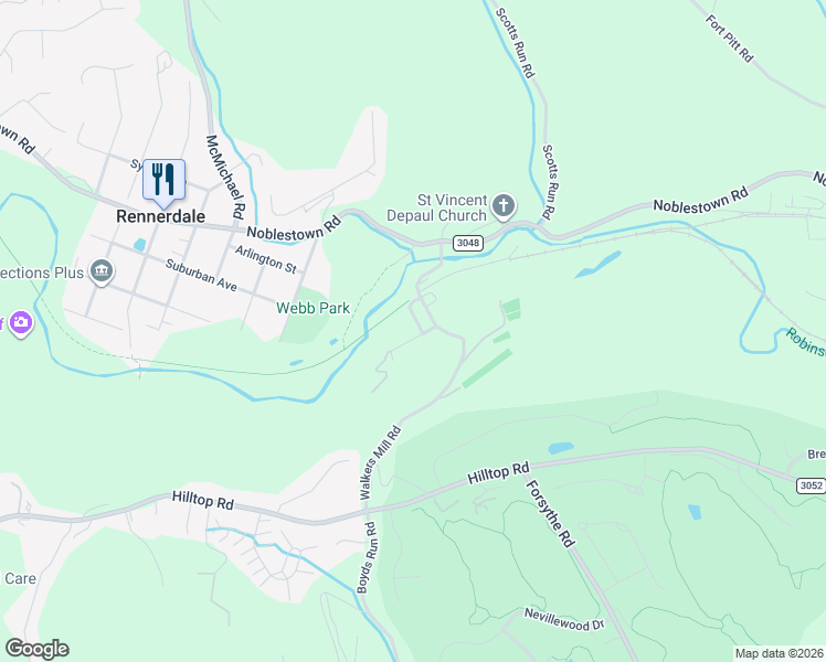 map of restaurants, bars, coffee shops, grocery stores, and more near 23 Walker Street in Oakdale