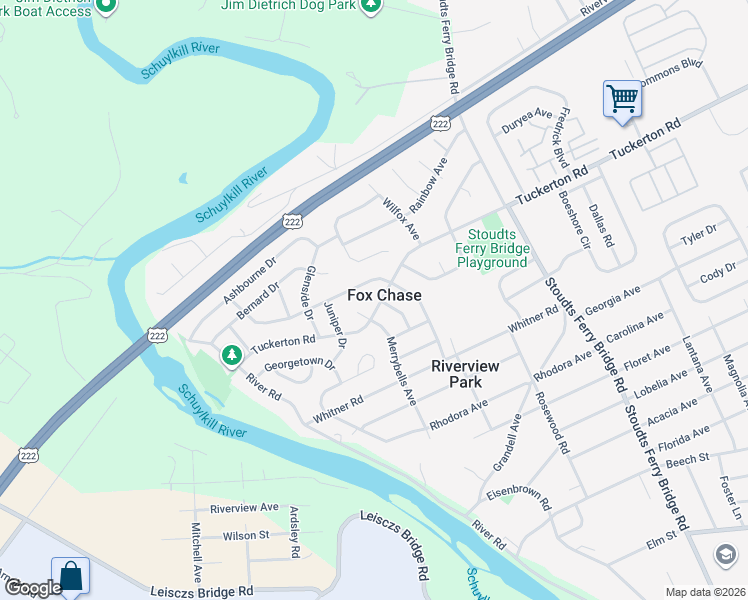 map of restaurants, bars, coffee shops, grocery stores, and more near 1009 Tuckerton Road in Reading