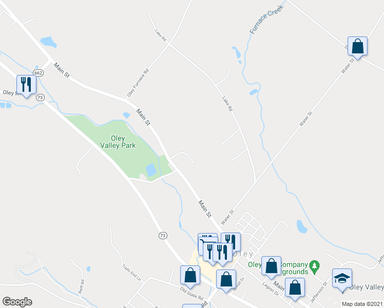 map of restaurants, bars, coffee shops, grocery stores, and more near 26 Cricket Slope Drive in Oley