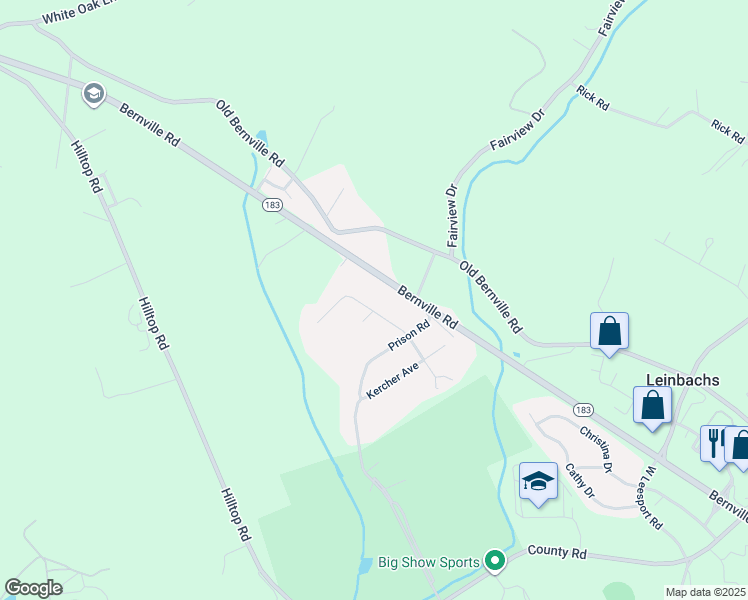 map of restaurants, bars, coffee shops, grocery stores, and more near 619 Mull Avenue in Leesport