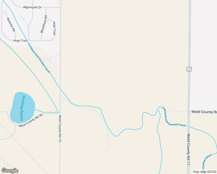 map of restaurants, bars, coffee shops, grocery stores, and more near Coyote Ridge Lane in Johnstown