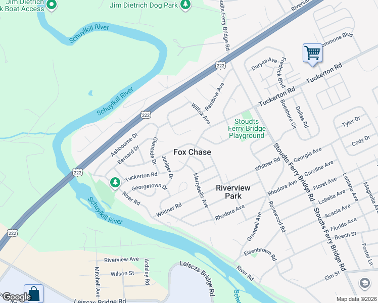 map of restaurants, bars, coffee shops, grocery stores, and more near 1009 Tuckerton Road in Reading