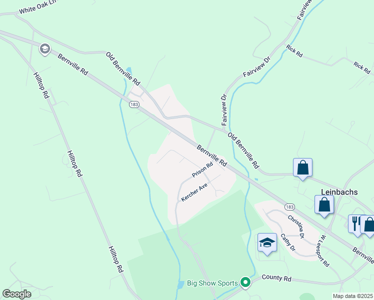 map of restaurants, bars, coffee shops, grocery stores, and more near 619 Mull Avenue in Leesport