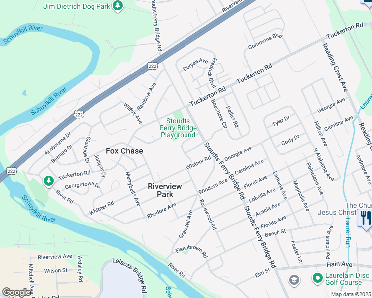 map of restaurants, bars, coffee shops, grocery stores, and more near 817 Beyer Avenue in Reading