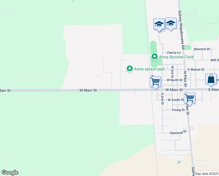 map of restaurants, bars, coffee shops, grocery stores, and more near 101 Brookside Drive in Anna