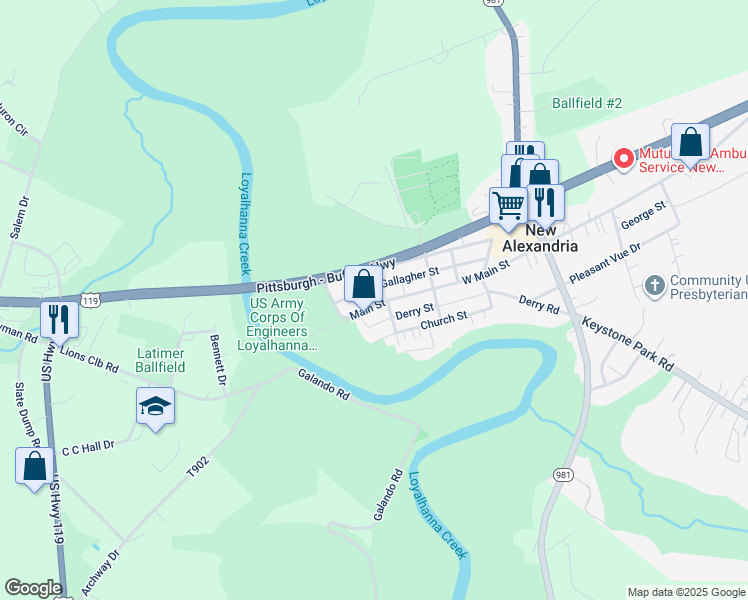 407B West Main Street, New Alexandria PA Walk Score