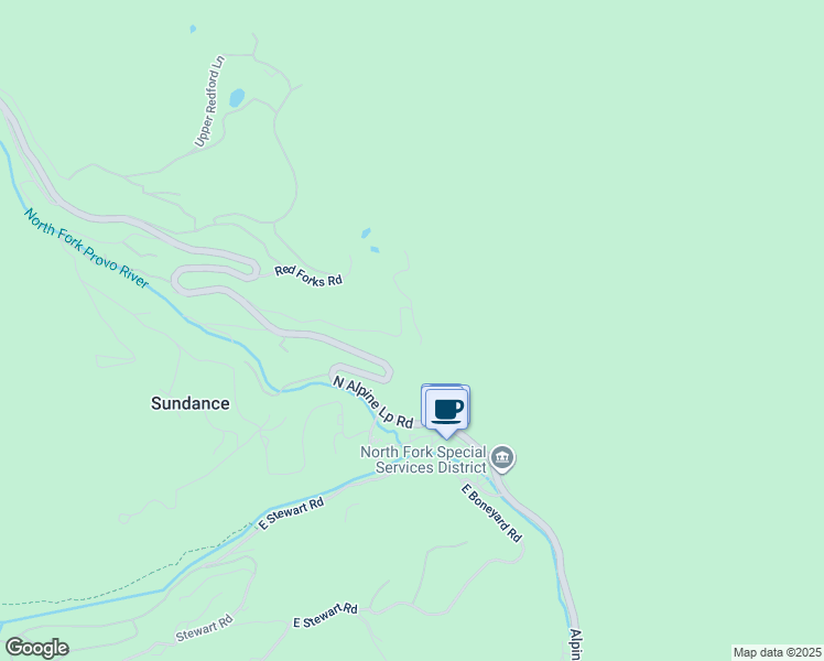 map of restaurants, bars, coffee shops, grocery stores, and more near 9045 Children's Road in Sundance