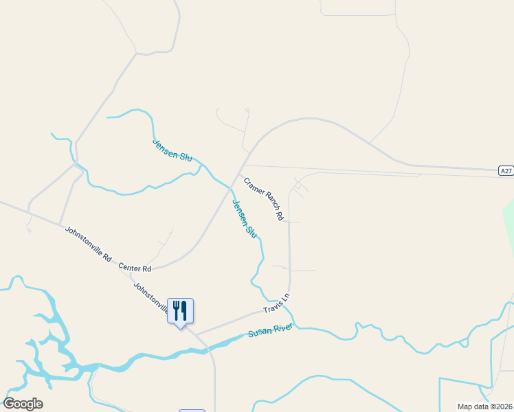 map of restaurants, bars, coffee shops, grocery stores, and more near 474-300 Cramer Ranch Road in Susanville