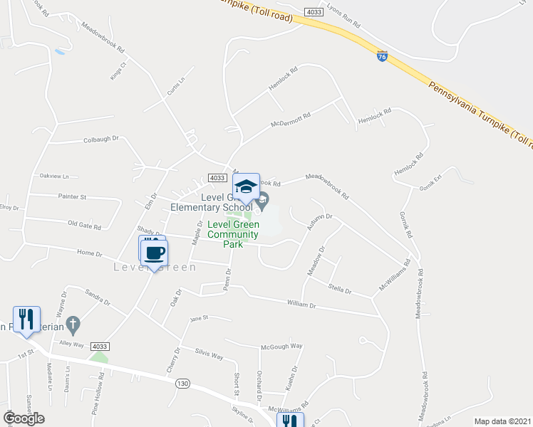 map of restaurants, bars, coffee shops, grocery stores, and more near 650 Cypress Court in Trafford
