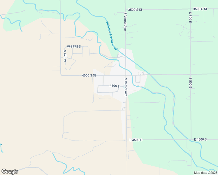 map of restaurants, bars, coffee shops, grocery stores, and more near 135 4100 South in Vernal