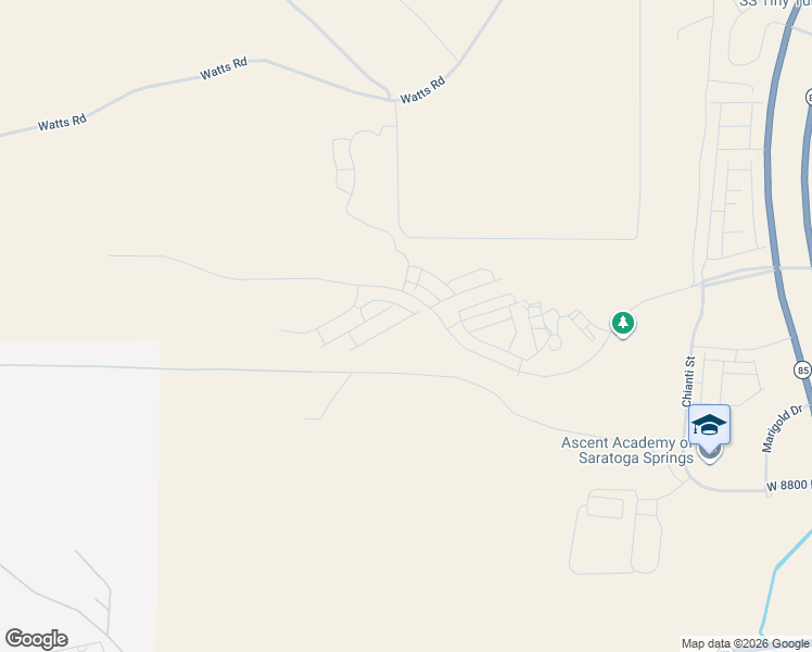 map of restaurants, bars, coffee shops, grocery stores, and more near 1487 Bright Eyes Lane in Saratoga Springs