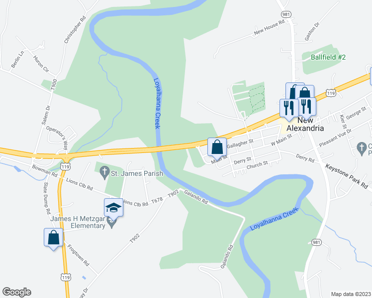 map of restaurants, bars, coffee shops, grocery stores, and more near U.S. 22 in Cambridge