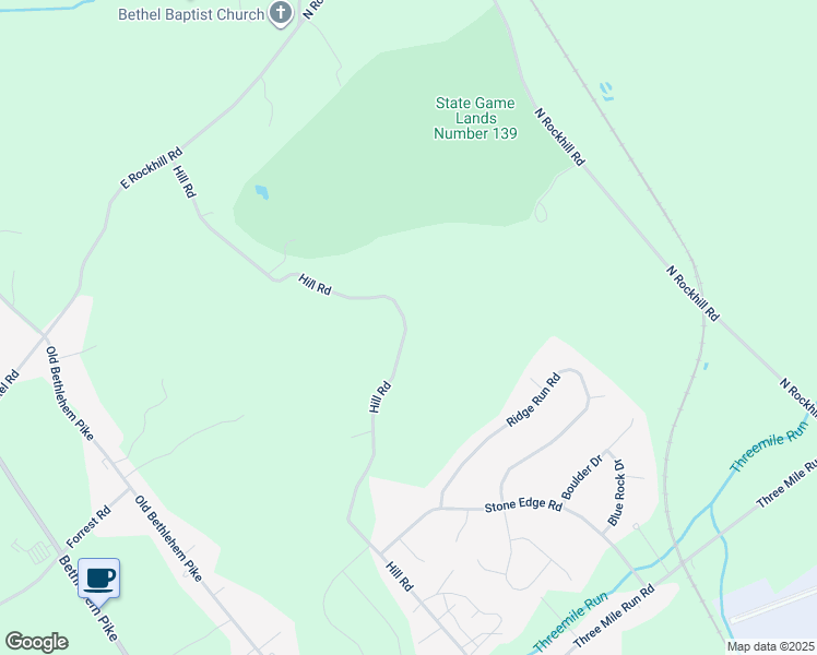 map of restaurants, bars, coffee shops, grocery stores, and more near 2554 Hill Road in Sellersville
