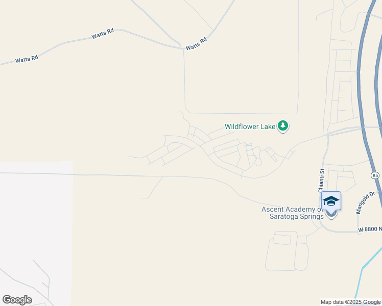 map of restaurants, bars, coffee shops, grocery stores, and more near 1475 Bright Eyes Lane in Eagle Mountain