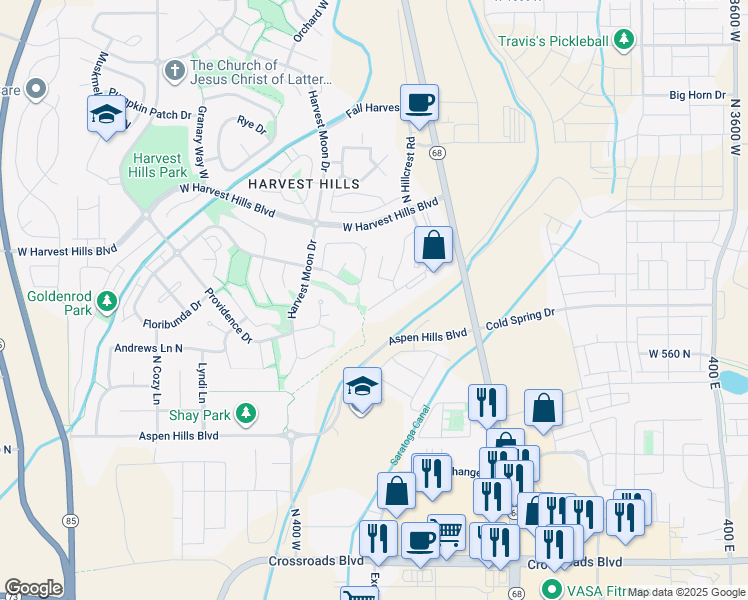 map of restaurants, bars, coffee shops, grocery stores, and more near 1904 Tuscany Drive in Saratoga Springs