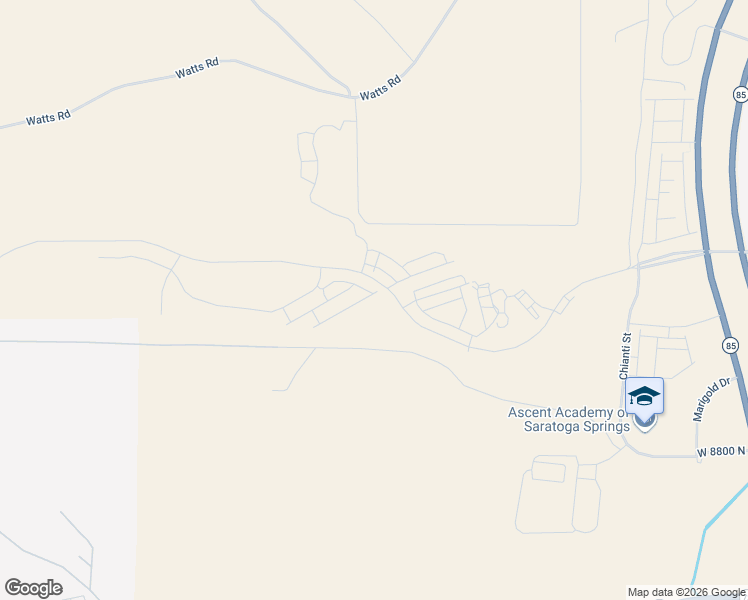 map of restaurants, bars, coffee shops, grocery stores, and more near 1471 Bright Eyes Lane in Saratoga Springs