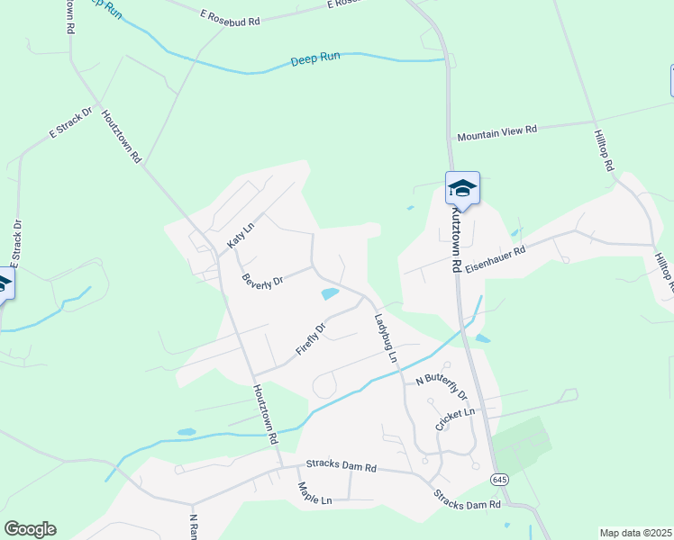 map of restaurants, bars, coffee shops, grocery stores, and more near 7 Mayfly Court in Myerstown