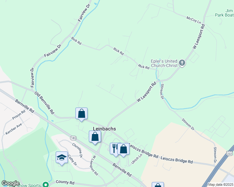 map of restaurants, bars, coffee shops, grocery stores, and more near 1027 Faller Lane in Reading