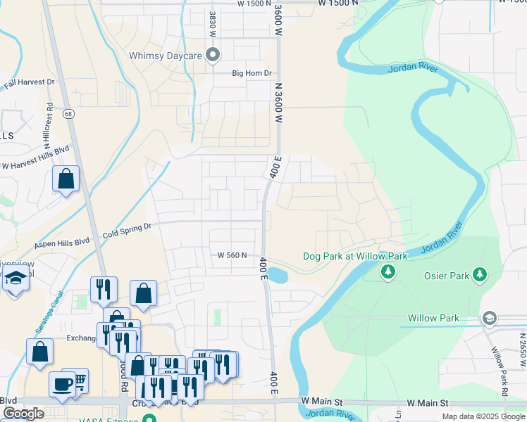 map of restaurants, bars, coffee shops, grocery stores, and more near 761 N Cold Pond Ave in Lehi
