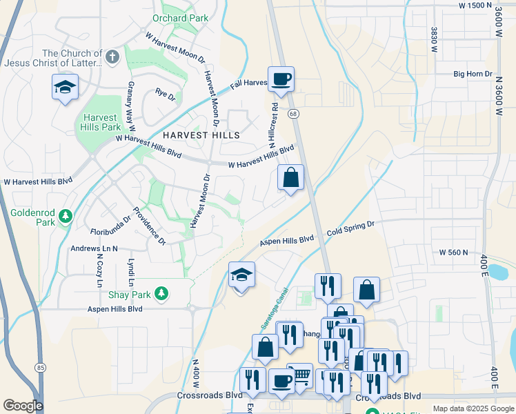 map of restaurants, bars, coffee shops, grocery stores, and more near 1904 Tuscany Drive in Saratoga Springs