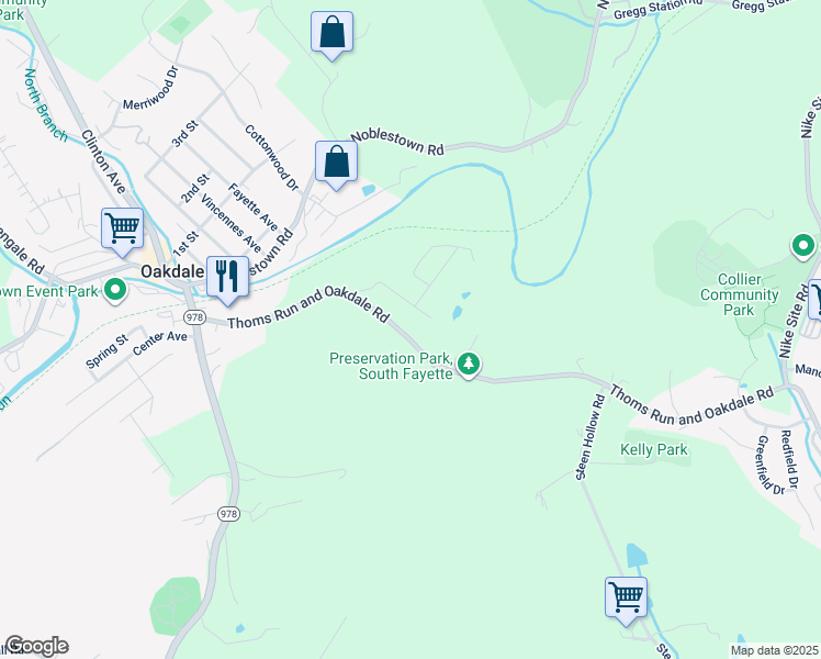 map of restaurants, bars, coffee shops, grocery stores, and more near 643 Seminary Avenue in Oakdale