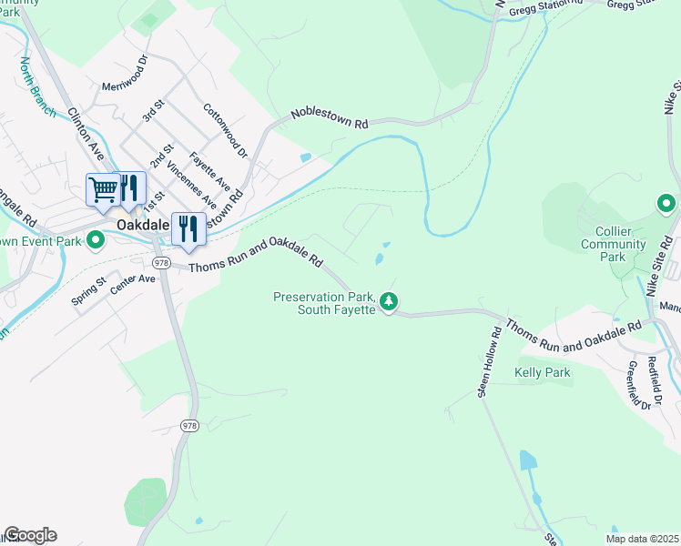map of restaurants, bars, coffee shops, grocery stores, and more near 643 Seminary Avenue in Oakdale