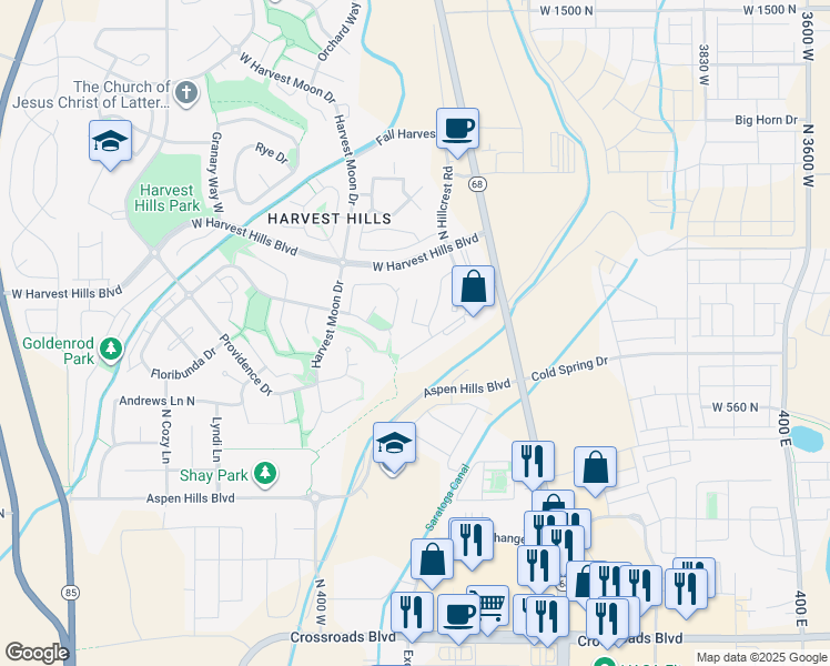 map of restaurants, bars, coffee shops, grocery stores, and more near 1904 Tuscany Drive in Saratoga Springs