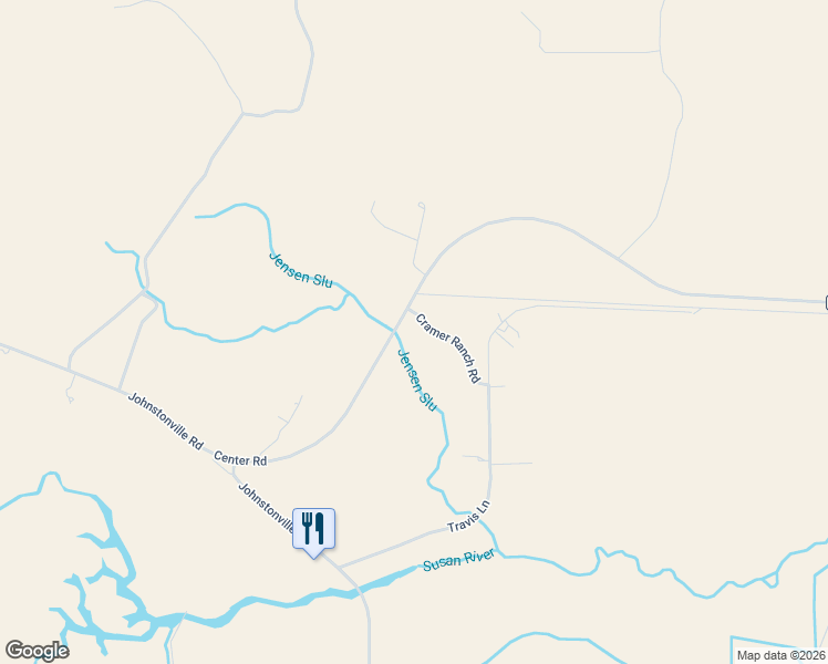 map of restaurants, bars, coffee shops, grocery stores, and more near 474300 Cramer Ranch Road in Susanville