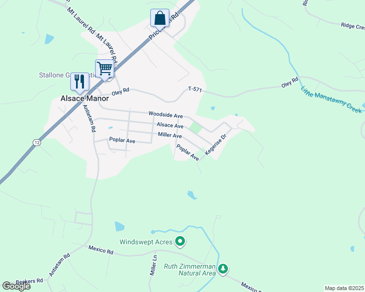 map of restaurants, bars, coffee shops, grocery stores, and more near 76 Poplar Avenue in Temple