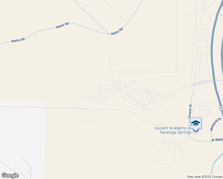 map of restaurants, bars, coffee shops, grocery stores, and more near 1492 Bravo Drive in Eagle Mountain