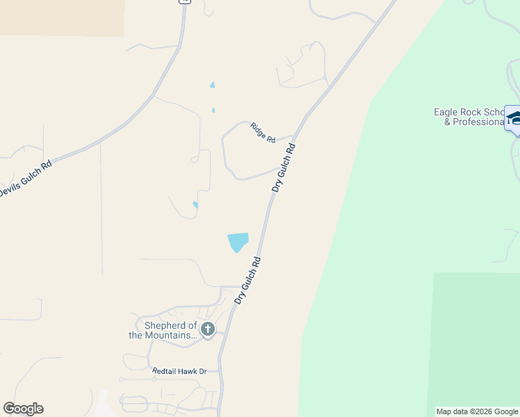 map of restaurants, bars, coffee shops, grocery stores, and more near 1593 Dry Gulch Road in Estes Park