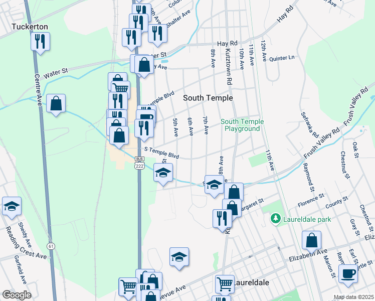 map of restaurants, bars, coffee shops, grocery stores, and more near 4101 5th Avenue in Temple