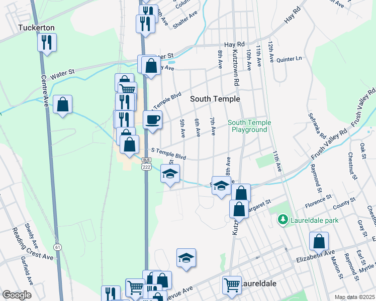 map of restaurants, bars, coffee shops, grocery stores, and more near 4105 5th Avenue in Temple