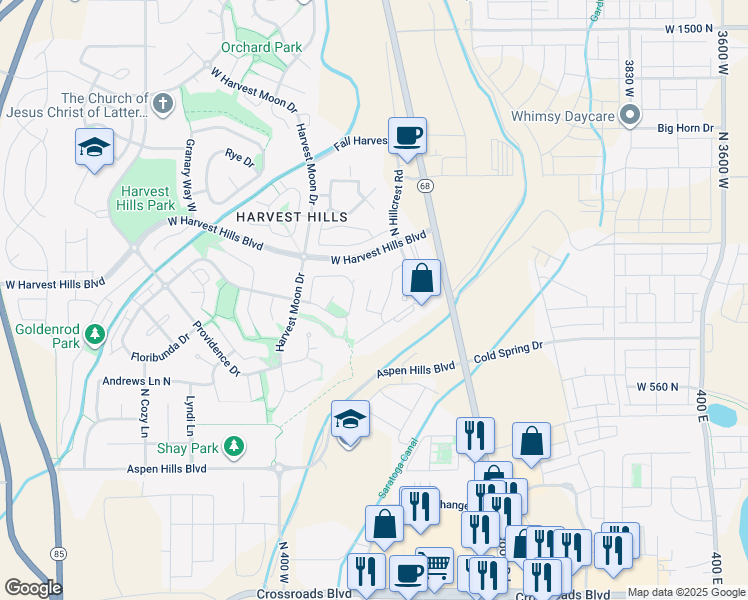 map of restaurants, bars, coffee shops, grocery stores, and more near 1904 Tuscany Drive in Saratoga Springs