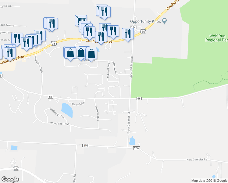 map of restaurants, bars, coffee shops, grocery stores, and more near 1615 Yauger Road in Mount Vernon